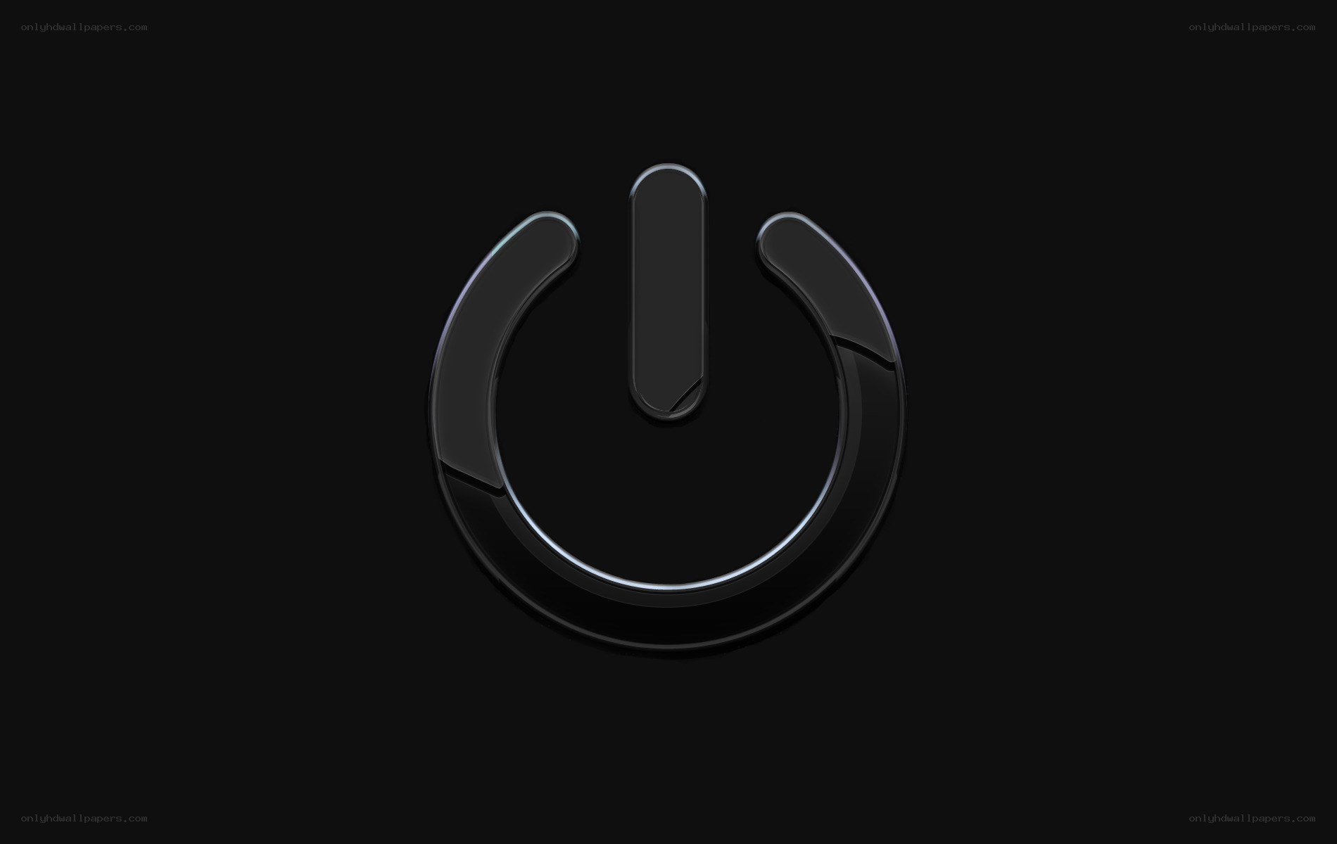 black power button icon