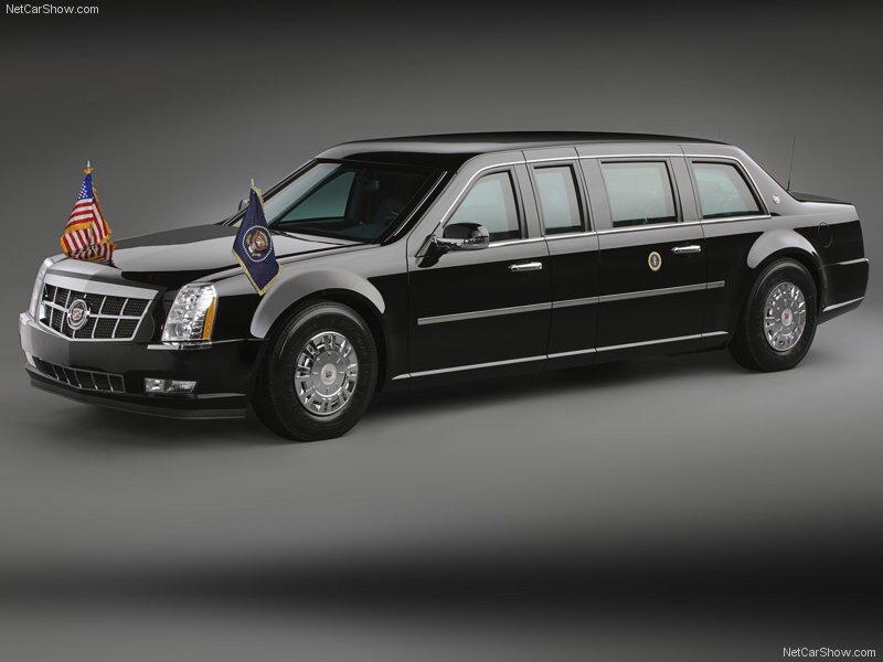Black presidential limousine