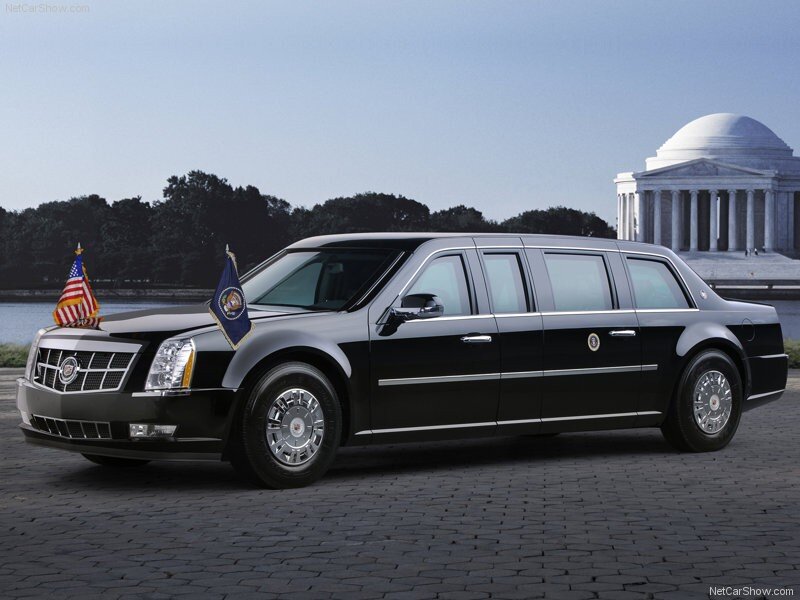 Black presidential limousine