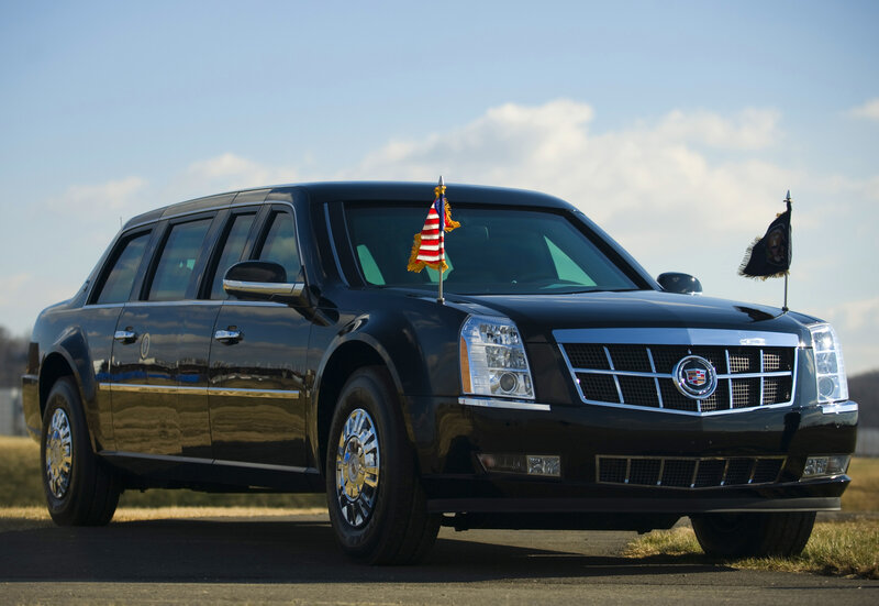 Black Presidential Limousine — Formal, Afternoon, Photograph