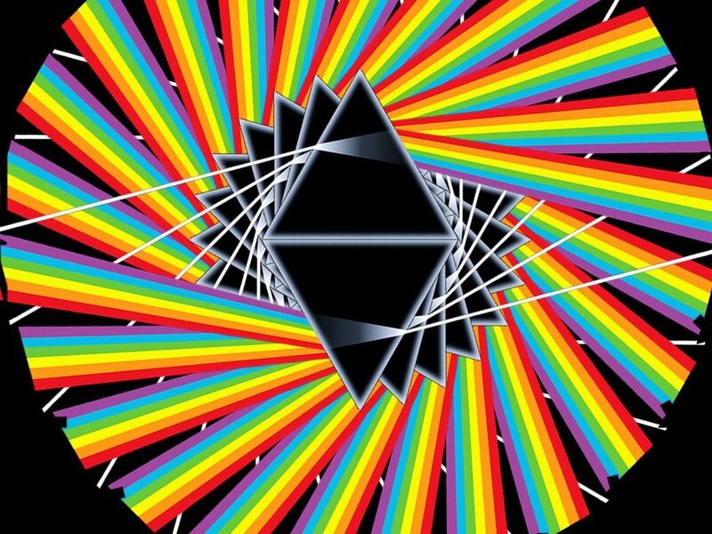 Black Prism with Rainbow Light