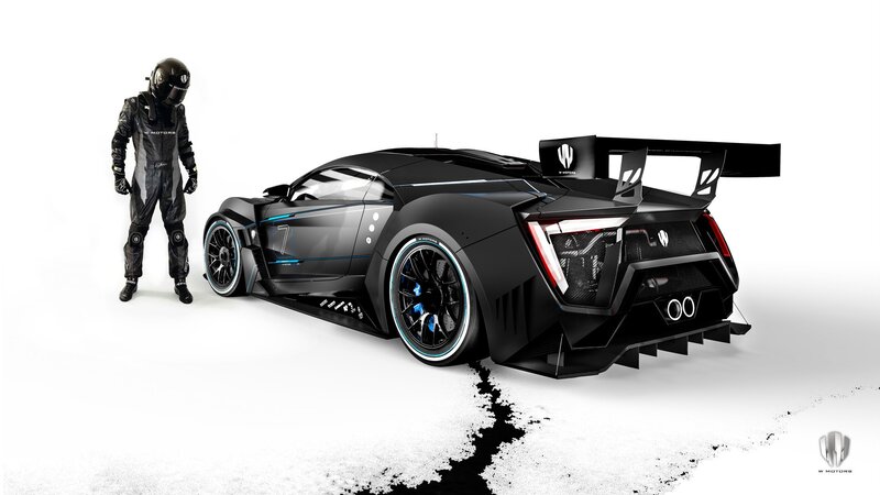 Black Race Car and Driver