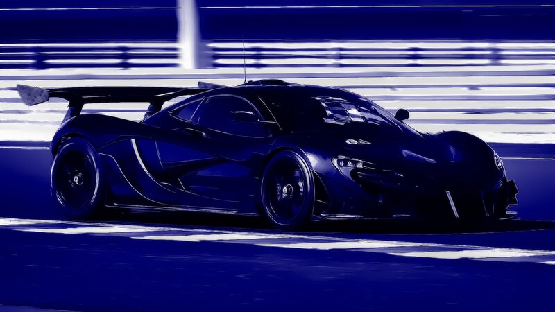 Black Race Car — Blue, Dynamic