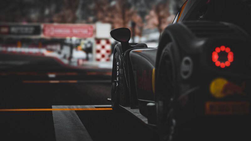 Black Race Car — Dark, 3d Render