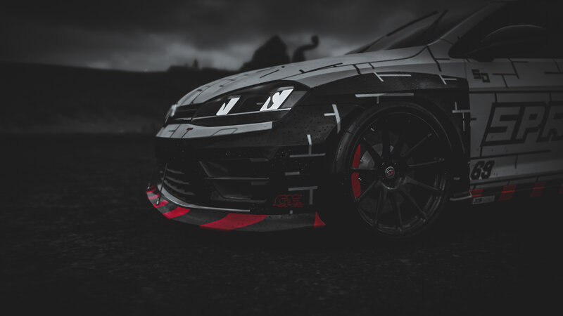 Black Race Car — Dark, Night, 3d Render, Wheels