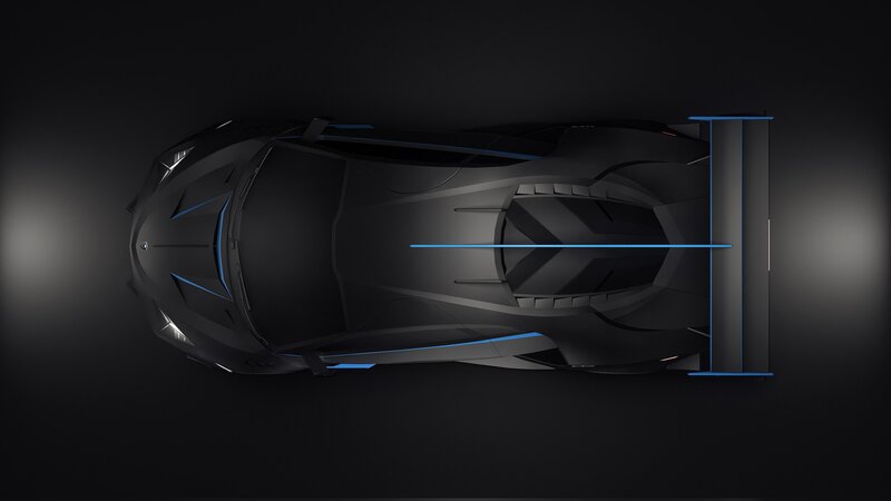 Black Race Car — Dramatic, 3d Render, Blue Lights