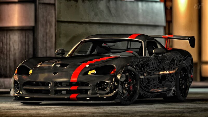 Black Race Car — Dramatic, 3d Render, Carbon Fiber