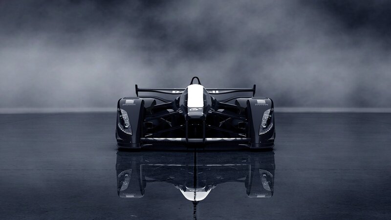 Black Race Car — Dramatic, 3d Render, Smoke, Reflection