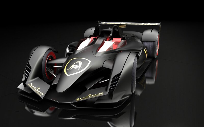 Black Race Car — Dramatic, 3d Render, Wheel