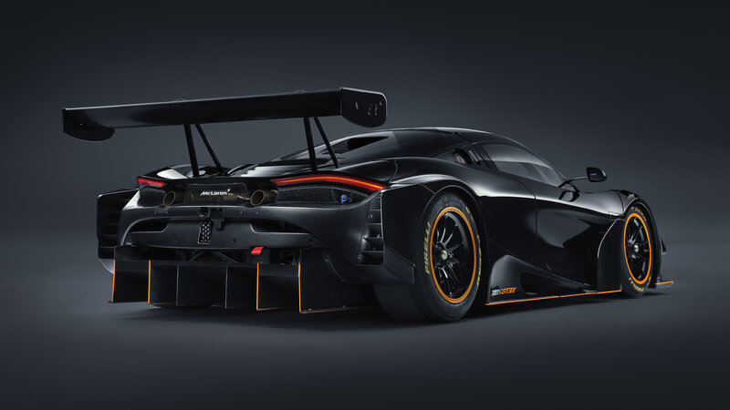 Black Race Car — Dramatic, 3d Render, Wings, Tires