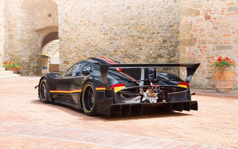 Black Race Car — Dramatic, Afternoon, Photograph, Stone Wall