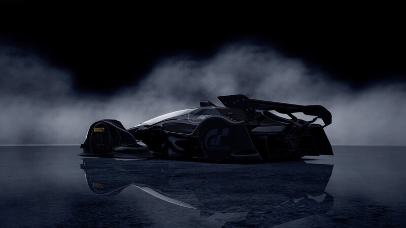 Black Race Car — Dramatic, Night, 3d Render, Smoke, Reflection, Tire