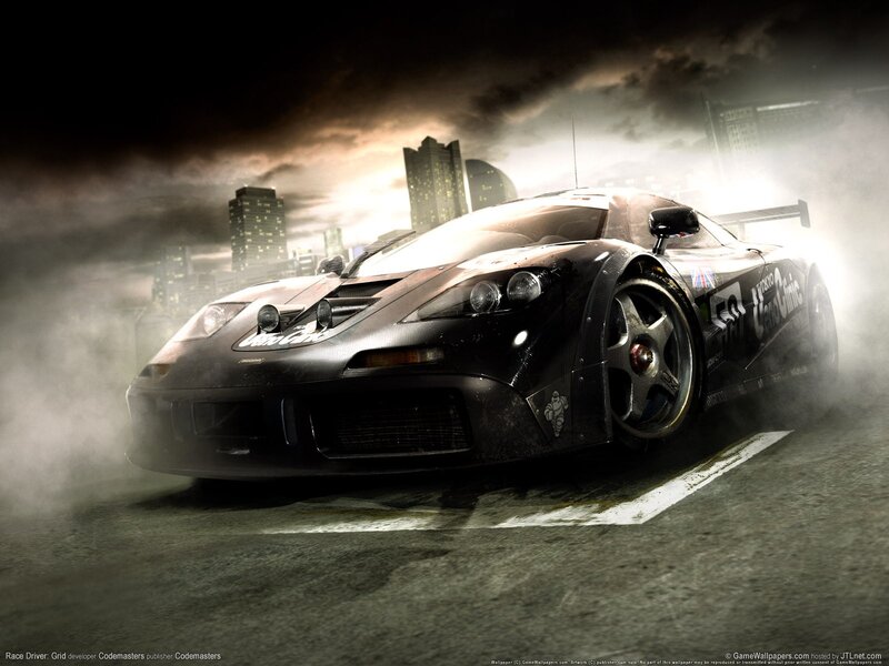 Black Race Car — Dramatic, Night, Digital Art