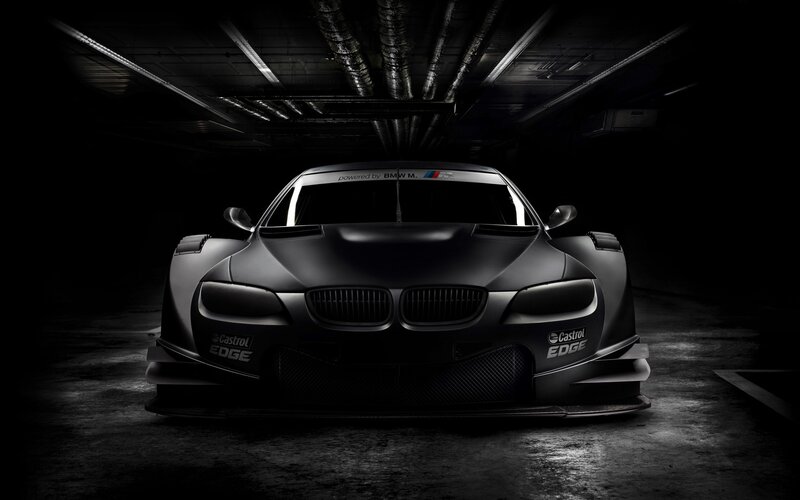Black Race Car — Dramatic, Night, Photograph, Tunnel, Logo