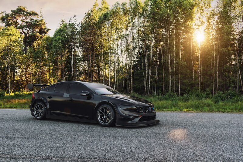 Black Race Car — Dramatic, Sunset, Photograph, Forest