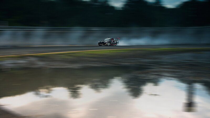 Black Race Car Drifting — Dynamic, Photograph