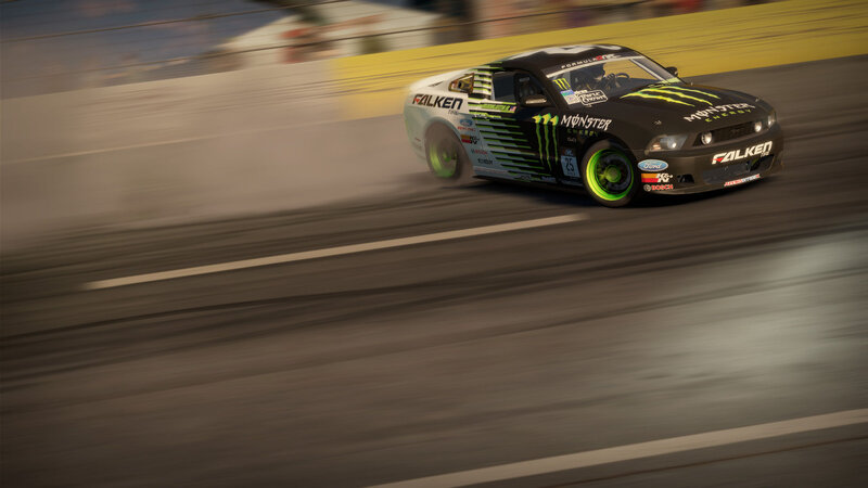 Black Race Car Drifting — Dynamic