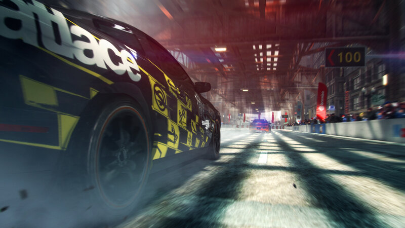 Black Race Car — Dynamic, 3d Render, Race Track