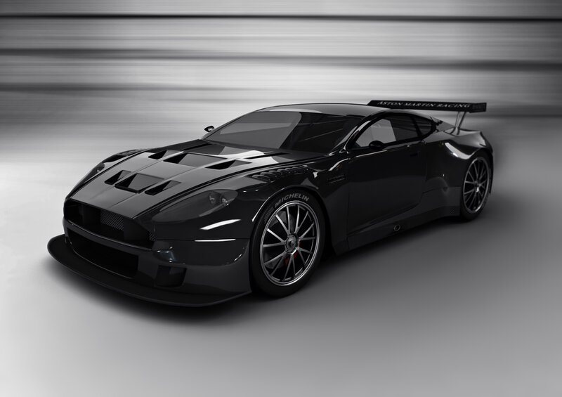 Black Race Car — Dynamic, 3d Render, Tire