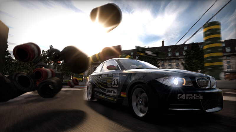 Black Race Car — Dynamic, Afternoon, 3d Render