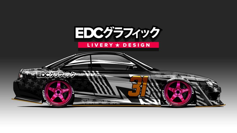 Black Race Car — Dynamic, Digital Art, Number 31