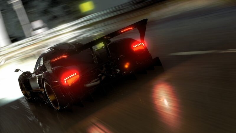 Black Race Car — Dynamic, Night, 3d Render
