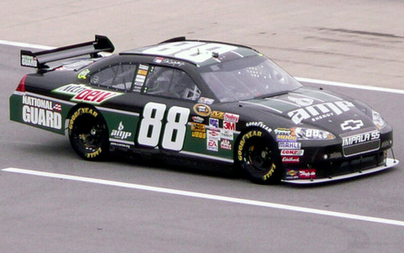 Black Race Car — Dynamic, Photograph, Race Track, Number 88
