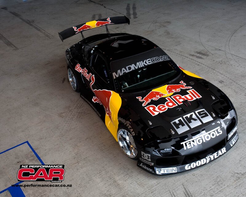 Black Race Car — Dynamic, Photograph, Red Bull Logo