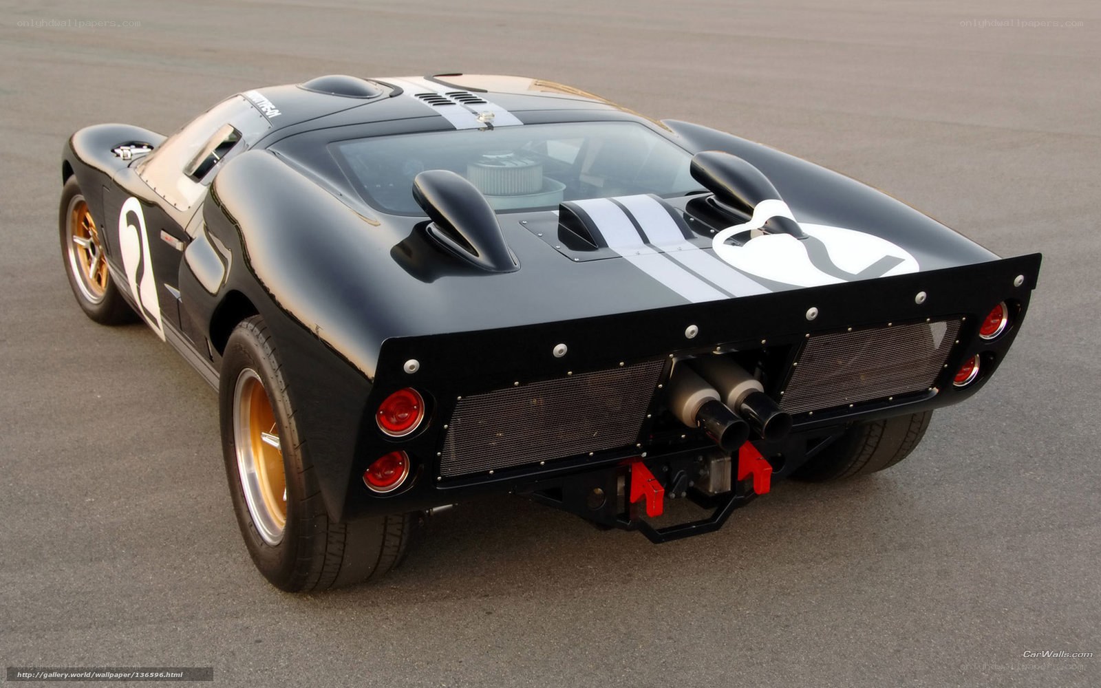 black race car from rear
