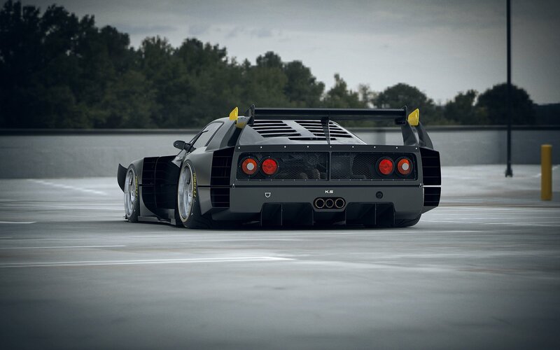Black Race Car — Gray, Dramatic, 3d Render