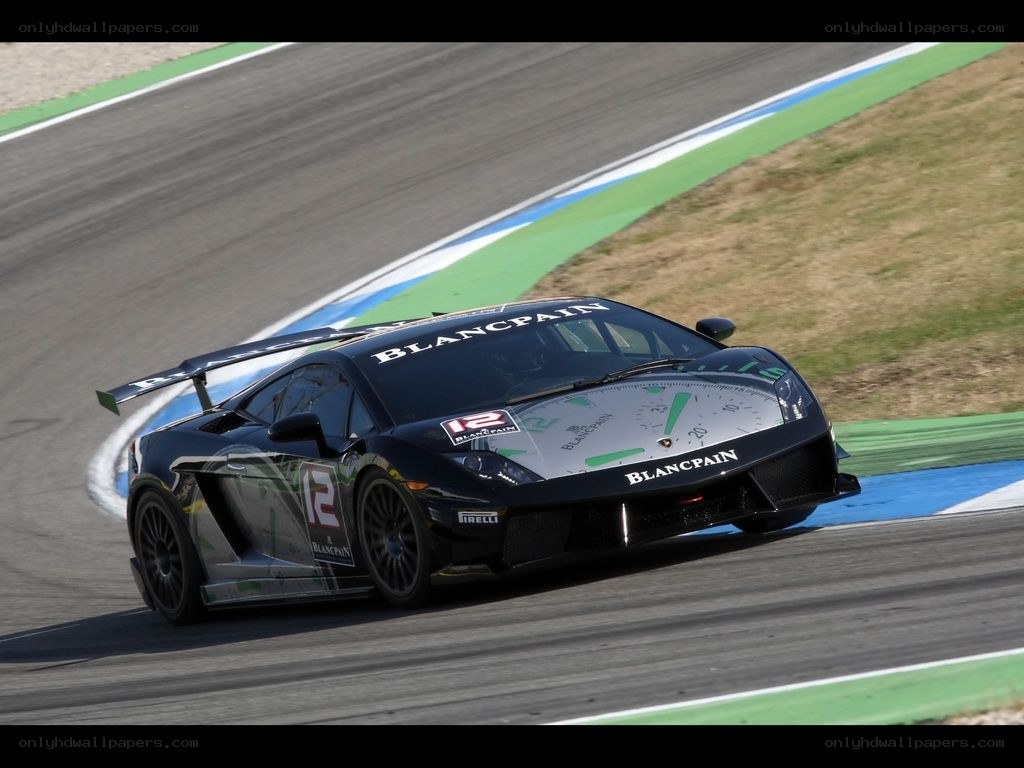 Black race car on track