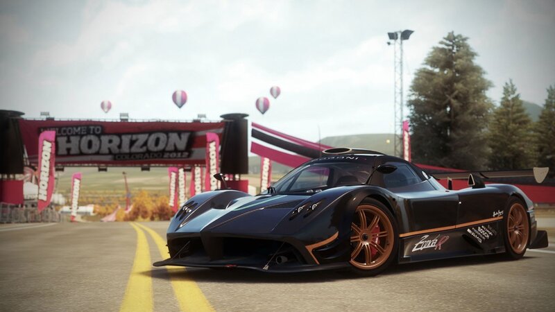 Black Race Car on Track — Competitive, Afternoon, 3d Render, Race Track