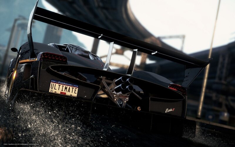 black race car on wet track