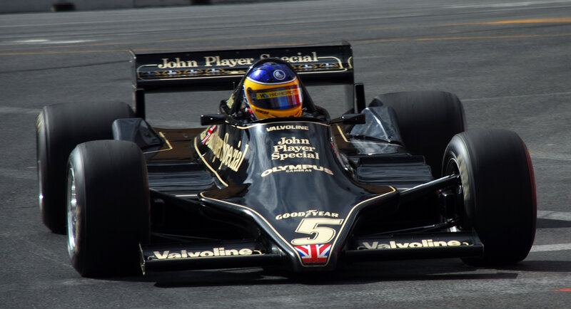 Black Racing Car — Dynamic, Afternoon