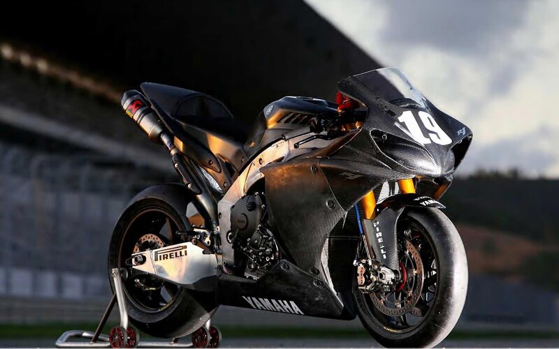 Black Racing Motorcycle — Dramatic, Sunset