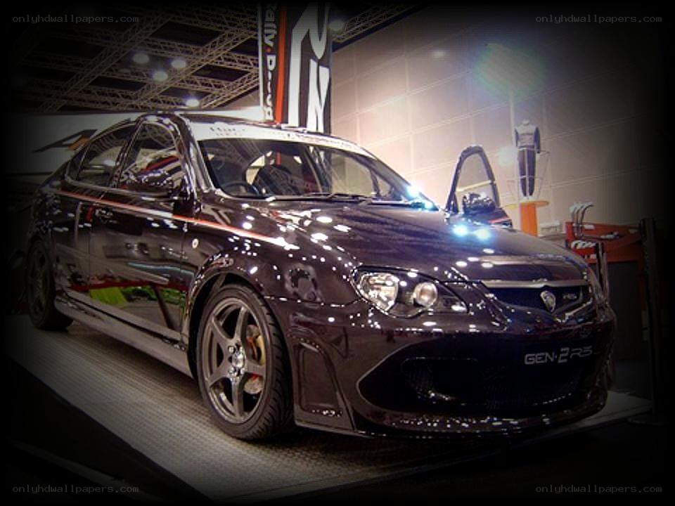 black rally car on display