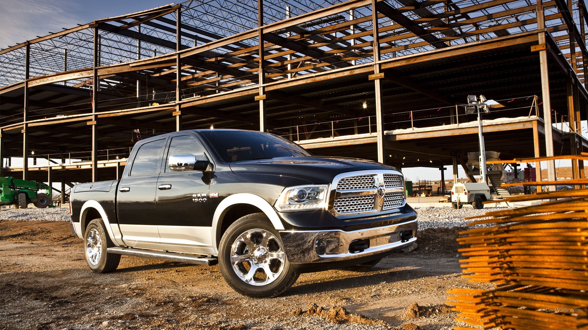 Black Ram 1500 at construction site