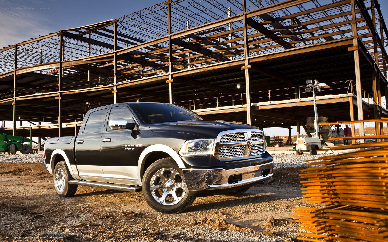 Black Ram 1500 at construction site