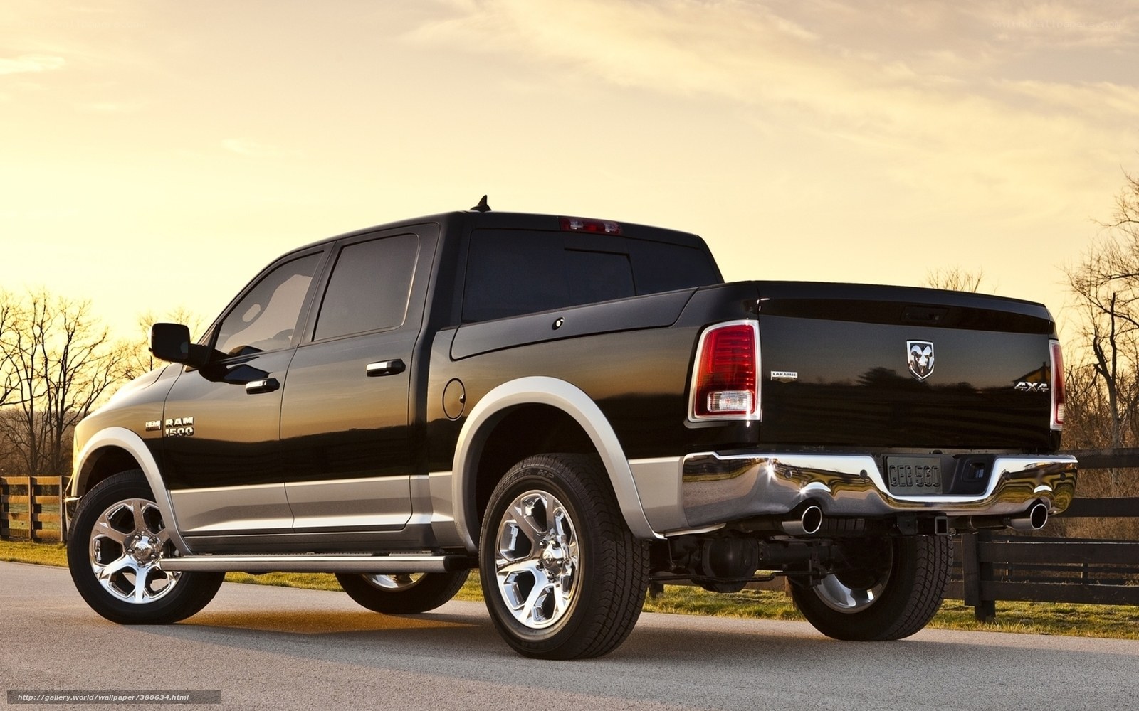 Black Ram 1500 pickup truck