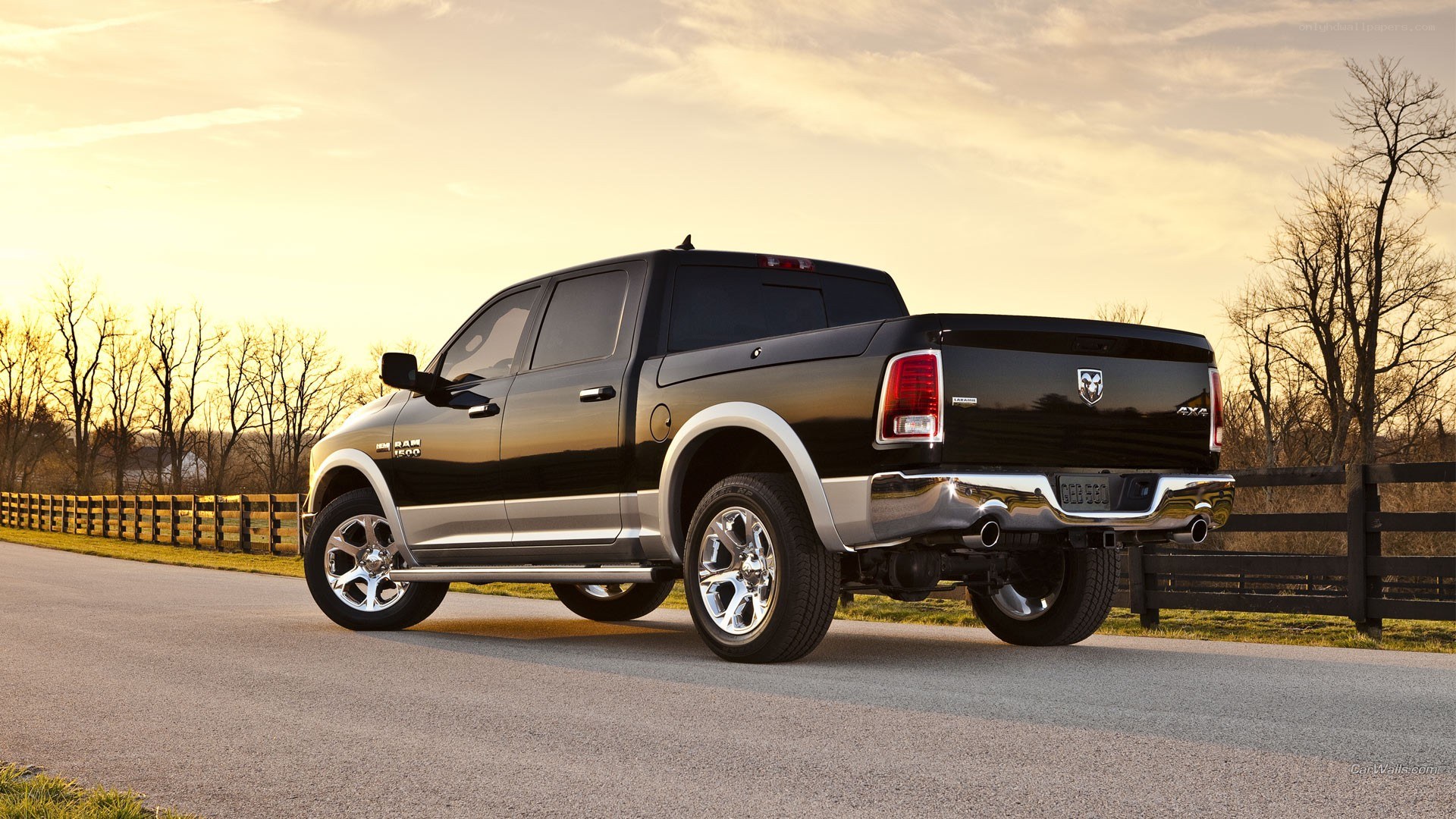 Black Ram 1500 pickup truck