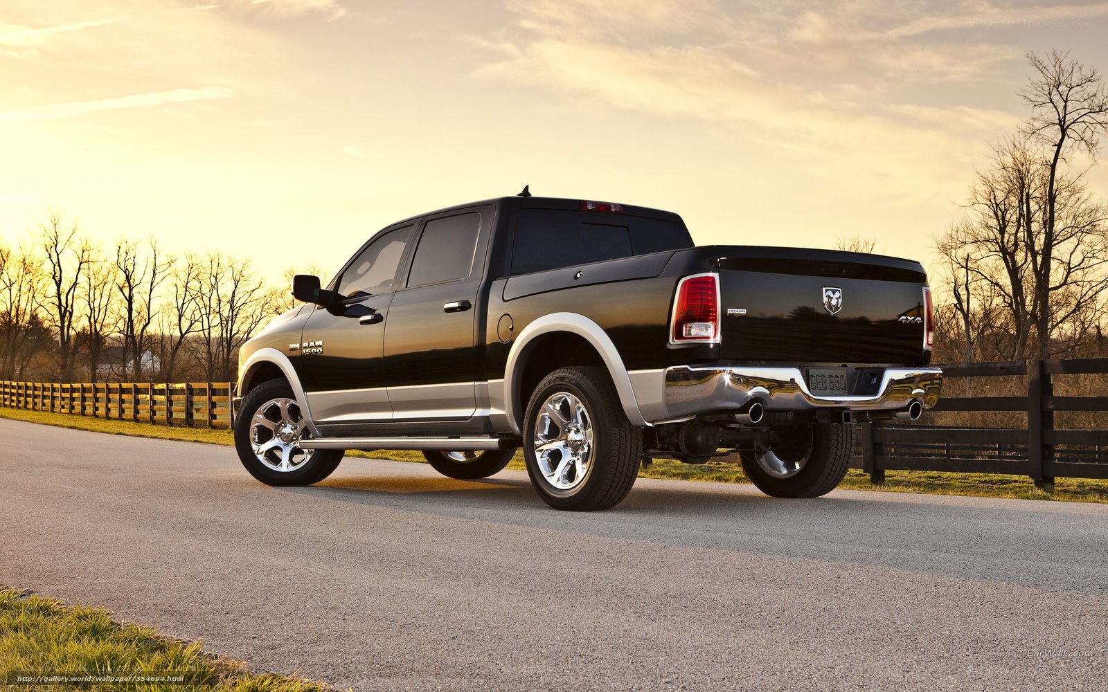 Black Ram 1500 pickup truck