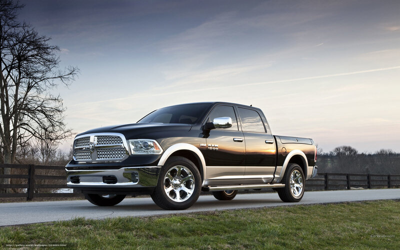 Black Ram 1500 truck on road