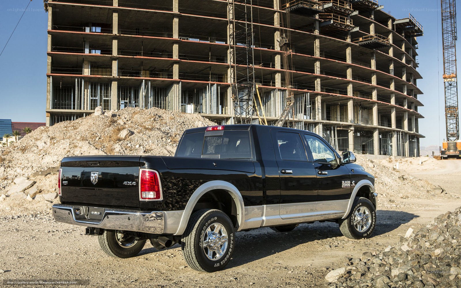 Black Ram 2500 at construction site