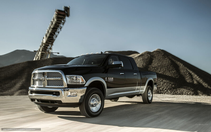Black Ram 2500 truck in quarry