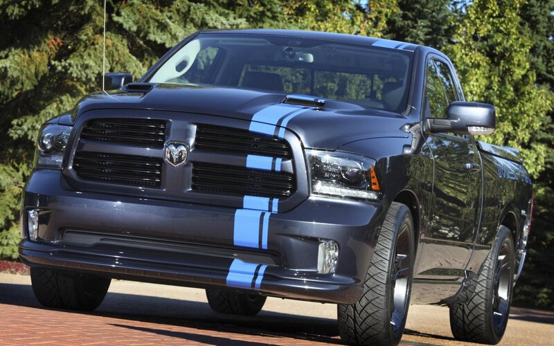 Black Ram Pickup Truck — Dramatic