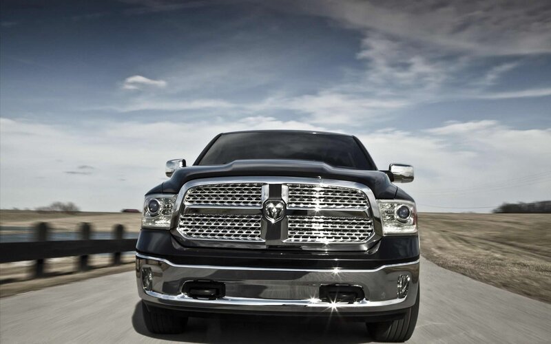 black ram pickup truck on road