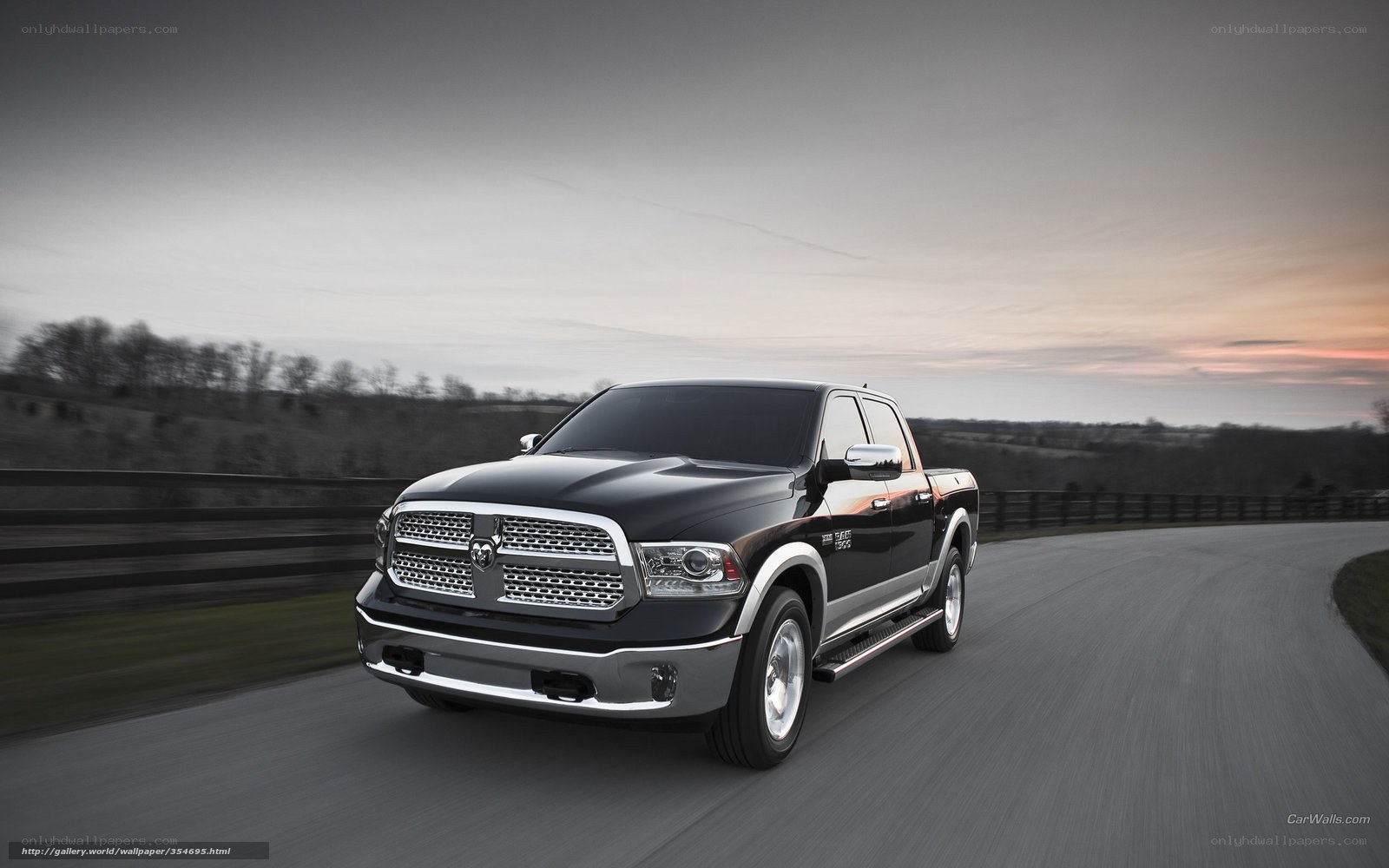 black ram pickup truck on road