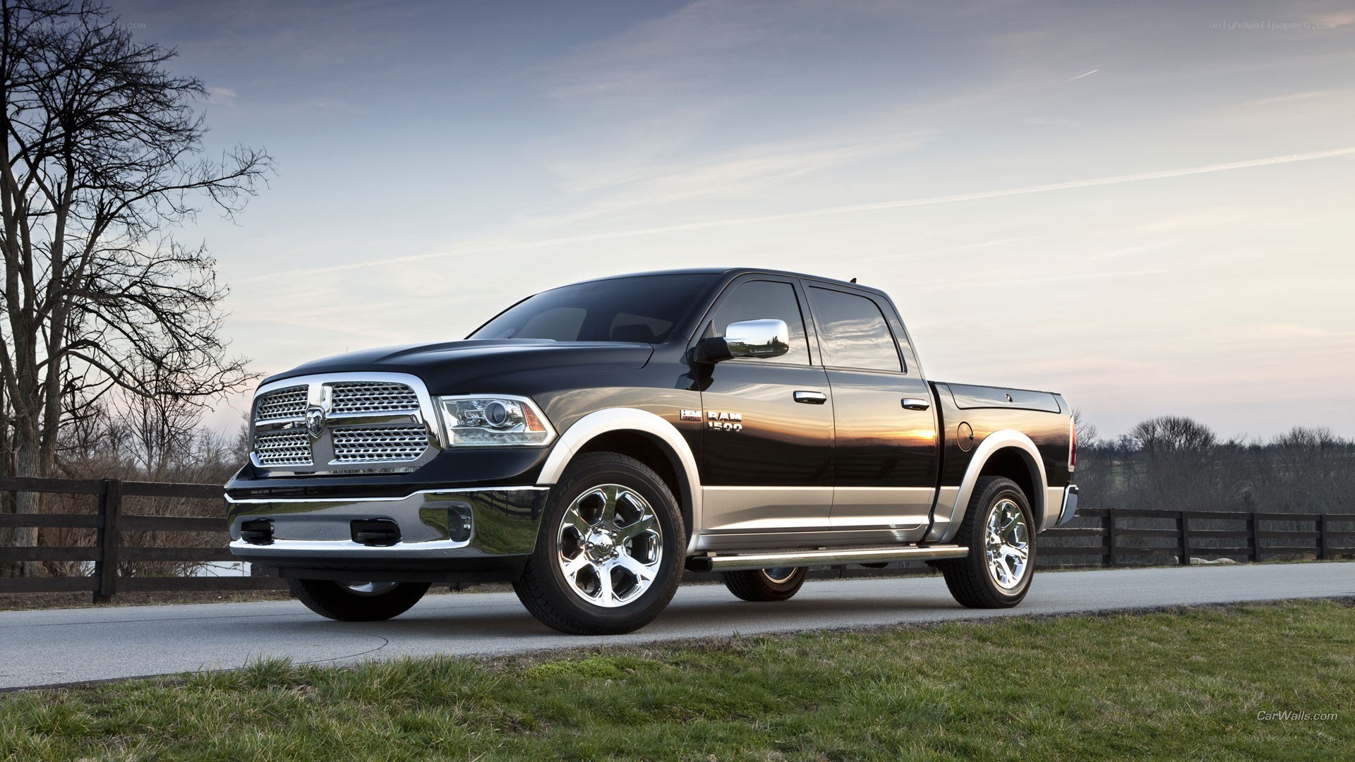black ram pickup truck
