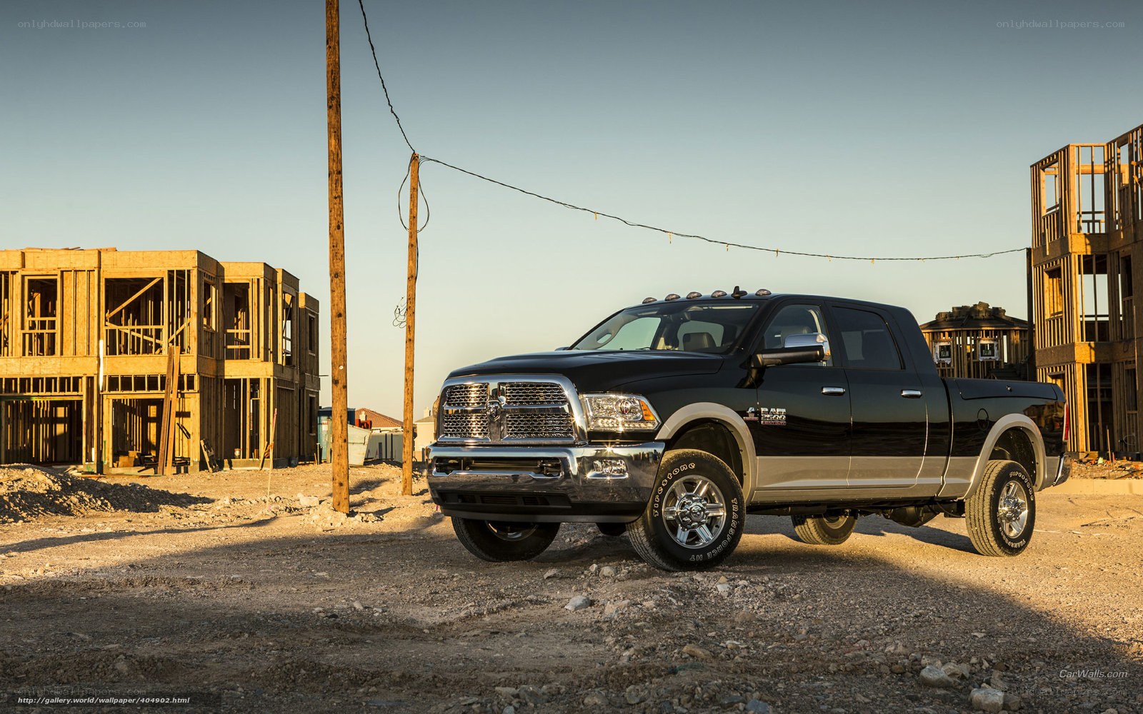 Black Ram truck at construction site
