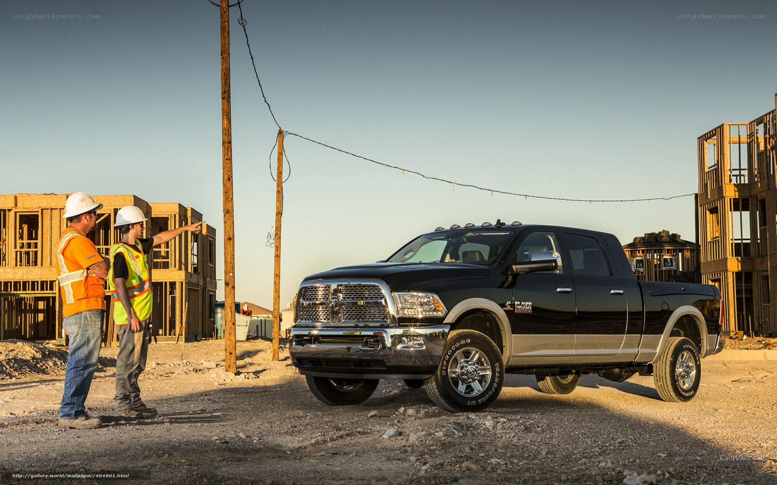 Black Ram truck at construction site
